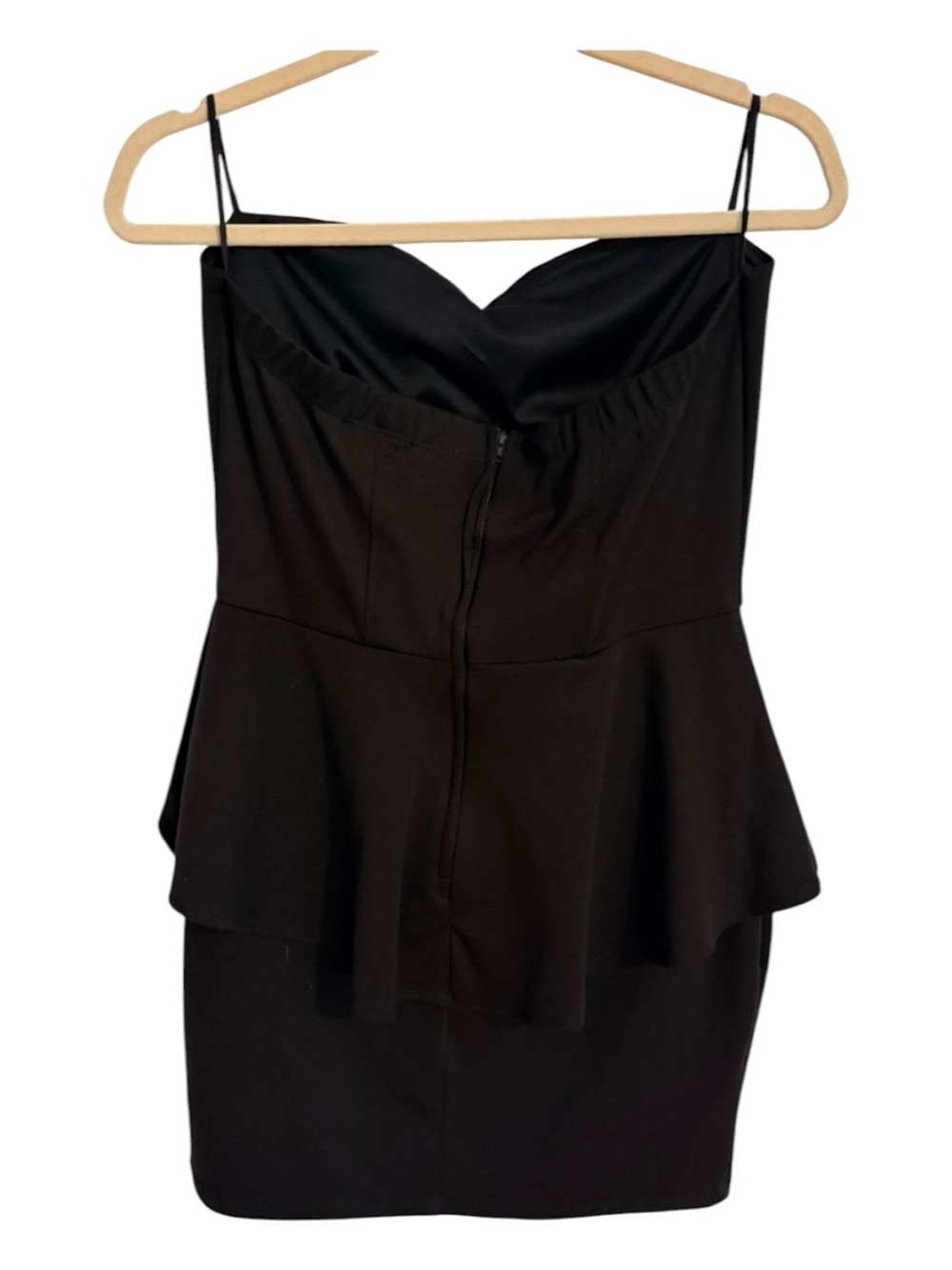 Guess Y2K Strapless Peplum Black mini Dress - Picture 4 of 6